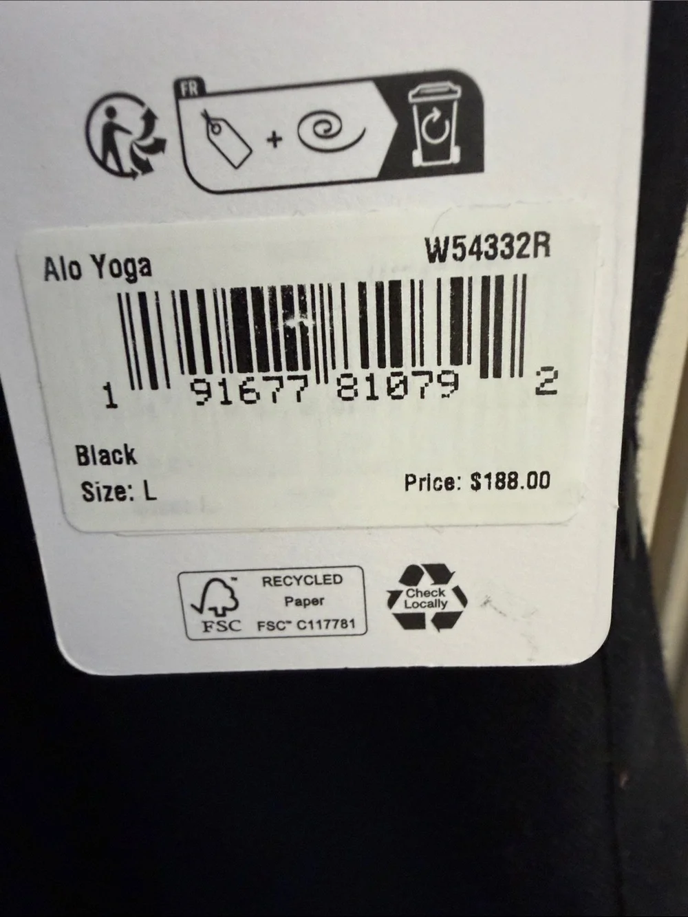 ALO Yoga Black Wide-Leg Snap-Trim Pants